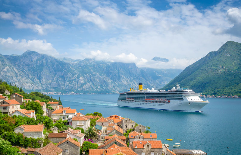 cruise ship in mediterranean